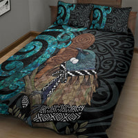 New Zealand Tui Bird Wahaika Quilt Bed Set Maori Weapon Paua Shell Koru Pattern LT22 - Polynesian Pride