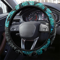 New Zealand Tui Bird Wahaika Steering Wheel Cover Maori Weapon Paua Shell Koru Pattern LT22 - Polynesian Pride