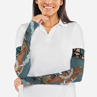 New Zealand Tui Bird Maripi Arm Sleeves Maori Weapon Kowhaiwhai Pattern LT22 - Polynesian Pride