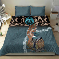 New Zealand Tui Bird Maripi Bedding Set Maori Weapon Kowhaiwhai Pattern LT22 - Polynesian Pride