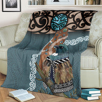New Zealand Tui Bird Maripi Blanket Maori Weapon Kowhaiwhai Pattern LT22 - Polynesian Pride