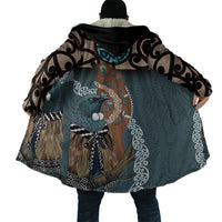 New Zealand Tui Bird Maripi Cloak Maori Weapon Kowhaiwhai Pattern LT22 - Polynesian Pride