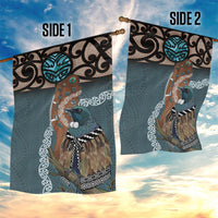 New Zealand Tui Bird Maripi Garden Flag Maori Weapon Kowhaiwhai Pattern LT22 - Polynesian Pride