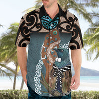 New Zealand Tui Bird Maripi Hawaiian Shirt Maori Weapon Kowhaiwhai Pattern LT22 - Polynesian Pride