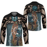 New Zealand Tui Bird Maripi Hockey Jersey Maori Weapon Kowhaiwhai Pattern LT22 - Polynesian Pride