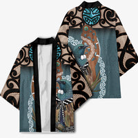 New Zealand Tui Bird Maripi Kimono Maori Weapon Kowhaiwhai Pattern LT22 - Polynesian Pride