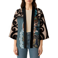 New Zealand Tui Bird Maripi Kimono Maori Weapon Kowhaiwhai Pattern LT22 - Polynesian Pride