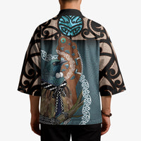 New Zealand Tui Bird Maripi Kimono Maori Weapon Kowhaiwhai Pattern LT22 - Polynesian Pride