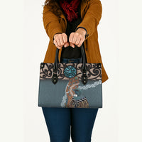 New Zealand Tui Bird Maripi Leather Bag Maori Weapon Kowhaiwhai Pattern LT22 - Polynesian Pride