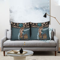 New Zealand Tui Bird Maripi Pillow Cover Maori Weapon Kowhaiwhai Pattern LT22 - Polynesian Pride