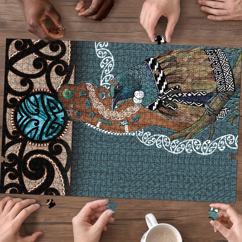 New Zealand Tui Bird Maripi Puzzle Maori Weapon Kowhaiwhai Pattern LT22 - Polynesian Pride