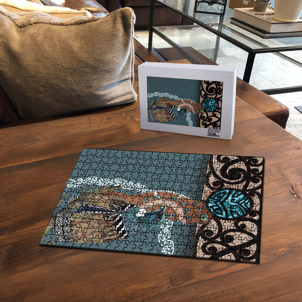 New Zealand Tui Bird Maripi Puzzle Maori Weapon Kowhaiwhai Pattern LT22 - Polynesian Pride