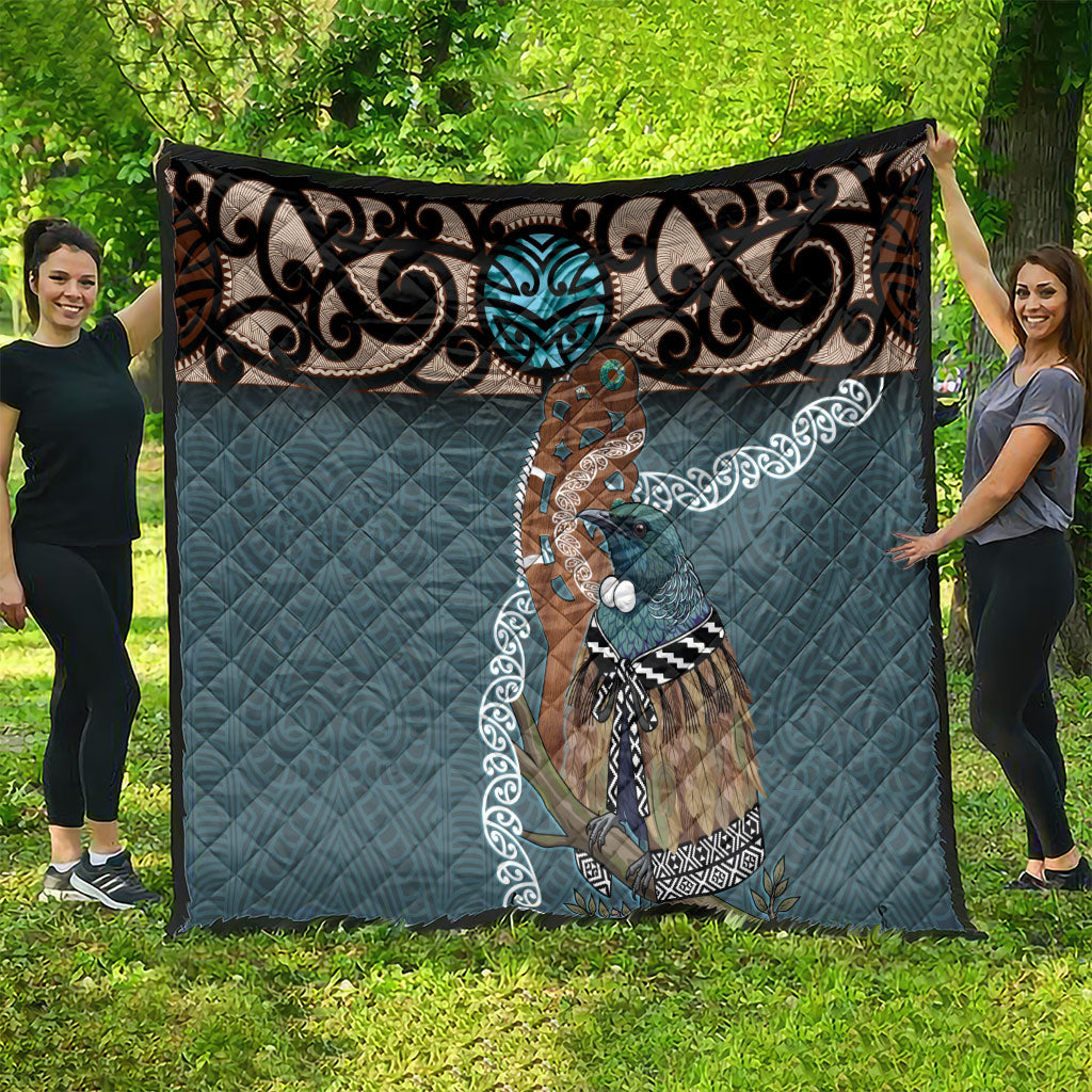 New Zealand Tui Bird Maripi Quilt Maori Weapon Kowhaiwhai Pattern LT22 - Polynesian Pride