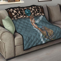 New Zealand Tui Bird Maripi Quilt Maori Weapon Kowhaiwhai Pattern LT22 - Polynesian Pride