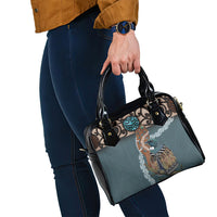 New Zealand Tui Bird Maripi Shoulder Handbag Maori Weapon Kowhaiwhai Pattern LT22 - Polynesian Pride