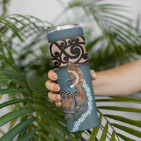 New Zealand Tui Bird Maripi Skinny Tumbler Maori Weapon Kowhaiwhai Pattern LT22 - Polynesian Pride