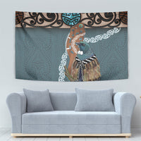 New Zealand Tui Bird Maripi Tapestry Maori Weapon Kowhaiwhai Pattern LT22 - Polynesian Pride