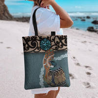 New Zealand Tui Bird Maripi Tote Bag Maori Weapon Kowhaiwhai Pattern LT22 - Polynesian Pride