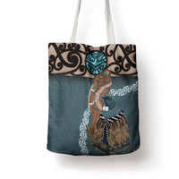 New Zealand Tui Bird Maripi Tote Bag Maori Weapon Kowhaiwhai Pattern LT22 - Polynesian Pride