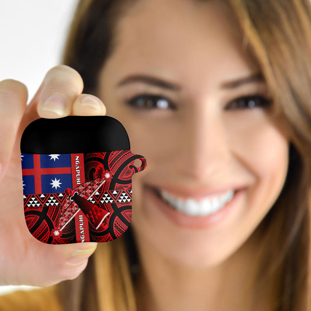 Aotearoa Iwi Ngapuhi AirPods Case Tuhoronuku Kite United Tribes Flag Maori Pattern LT22 - Polynesian Pride