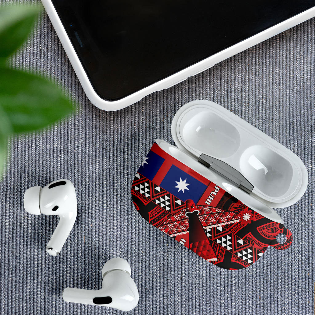 Aotearoa Iwi Ngapuhi AirPods Case Tuhoronuku Kite United Tribes Flag Maori Pattern LT22 - Polynesian Pride