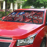 Aotearoa Iwi Ngapuhi Auto Sun Shade Tuhoronuku Kite United Tribes Flag Maori Pattern LT22 - Polynesian Pride