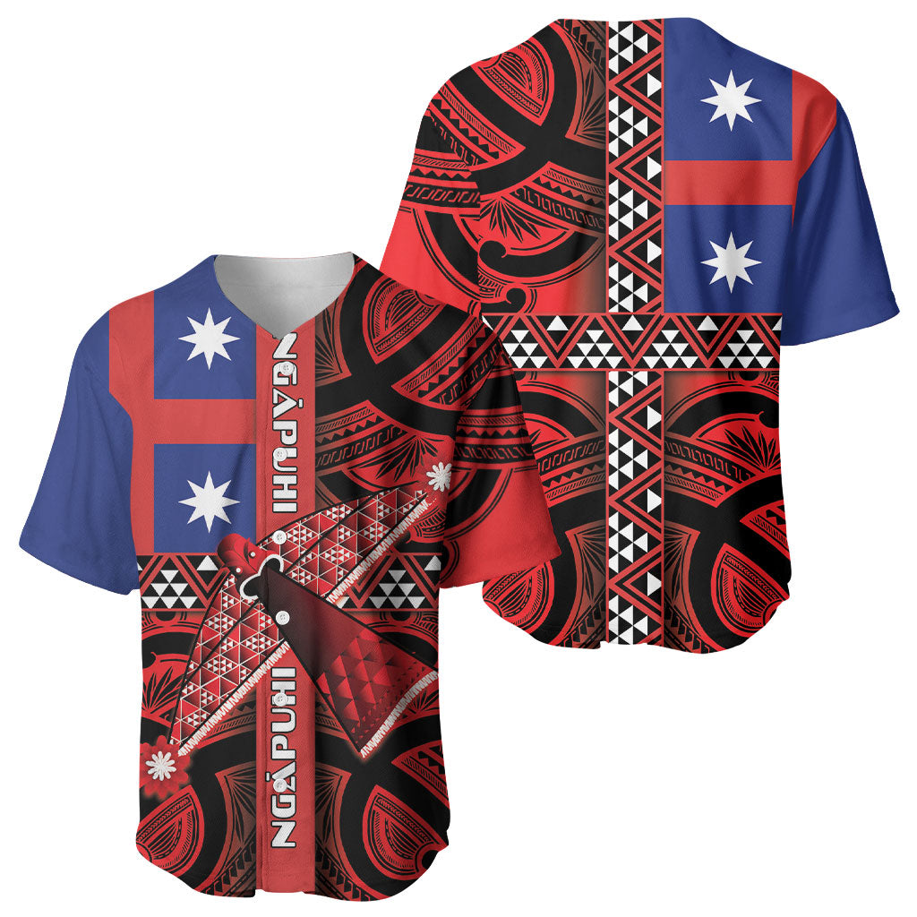 Aotearoa Iwi Ngapuhi Baseball Jersey Tuhoronuku Kite United Tribes Flag Maori Pattern LT22 - Polynesian Pride