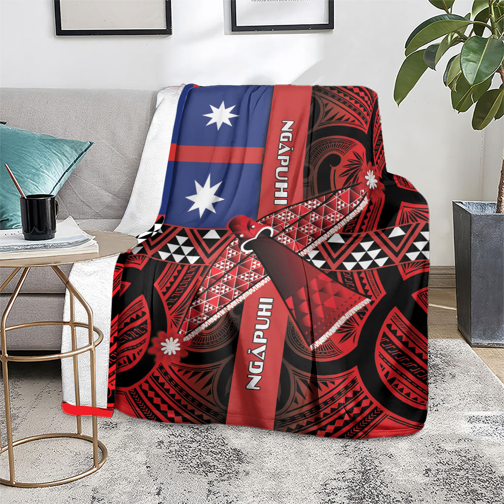 Aotearoa Iwi Ngapuhi Blanket Tuhoronuku Kite United Tribes Flag Maori Pattern LT22 - Polynesian Pride