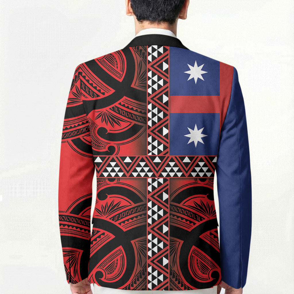 Aotearoa Iwi Ngapuhi Blazer Tuhoronuku Kite United Tribes Flag Maori Pattern LT22 - Polynesian Pride