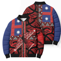 Aotearoa Iwi Ngapuhi Bomber Puffer Jacket Tuhoronuku Kite United Tribes Flag Maori Pattern LT22 - Polynesian Pride