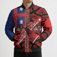 Aotearoa Iwi Ngapuhi Bomber Puffer Jacket Tuhoronuku Kite United Tribes Flag Maori Pattern LT22 - Polynesian Pride