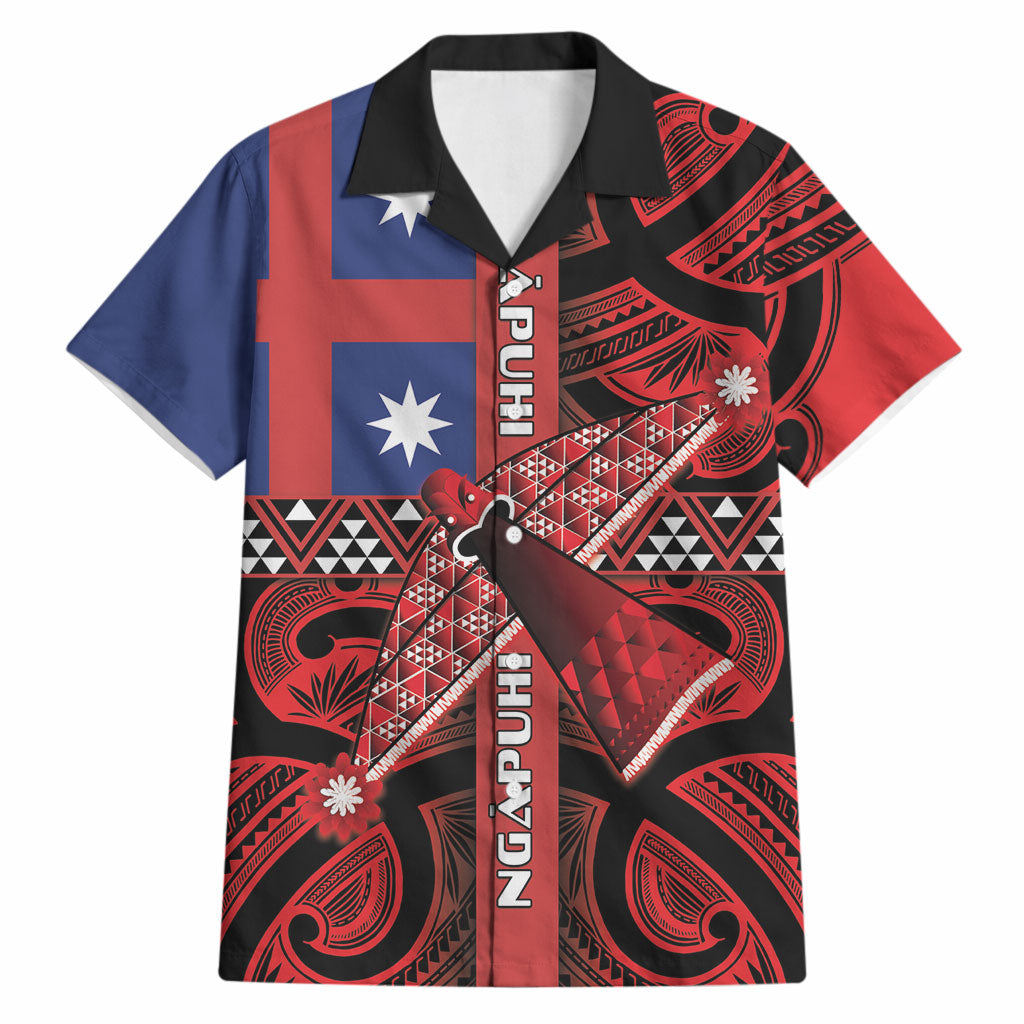 Aotearoa Iwi Ngapuhi Hawaiian Shirt Tuhoronuku Kite United Tribes Flag Maori Pattern LT22 Red - Polynesian Pride