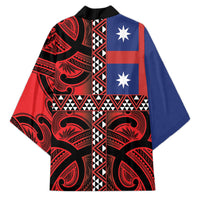 Aotearoa Iwi Ngapuhi Kimono Tuhoronuku Kite United Tribes Flag Maori Pattern LT22 - Polynesian Pride