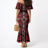 Aotearoa Iwi Ngapuhi Mermaid Dress Tuhoronuku Kite United Tribes Flag Maori Pattern LT22 - Polynesian Pride