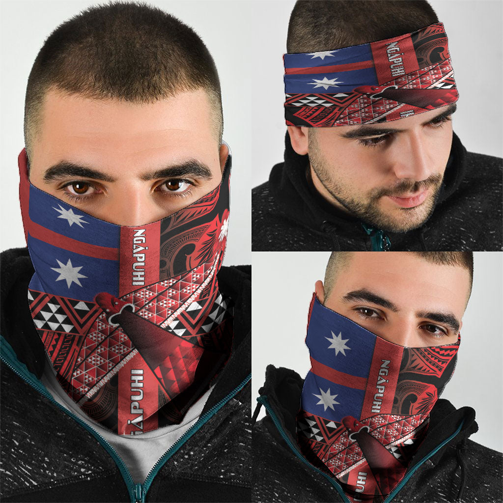 Aotearoa Iwi Ngapuhi Neck Gaiter Tuhoronuku Kite United Tribes Flag Maori Pattern LT22 - Polynesian Pride