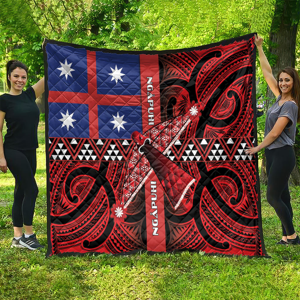 Aotearoa Iwi Ngapuhi Quilt Tuhoronuku Kite United Tribes Flag Maori Pattern LT22 - Polynesian Pride