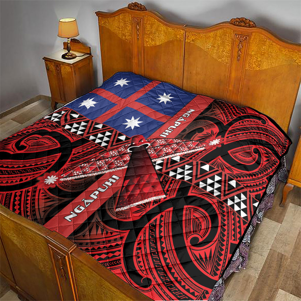 Aotearoa Iwi Ngapuhi Quilt Tuhoronuku Kite United Tribes Flag Maori Pattern LT22 - Polynesian Pride