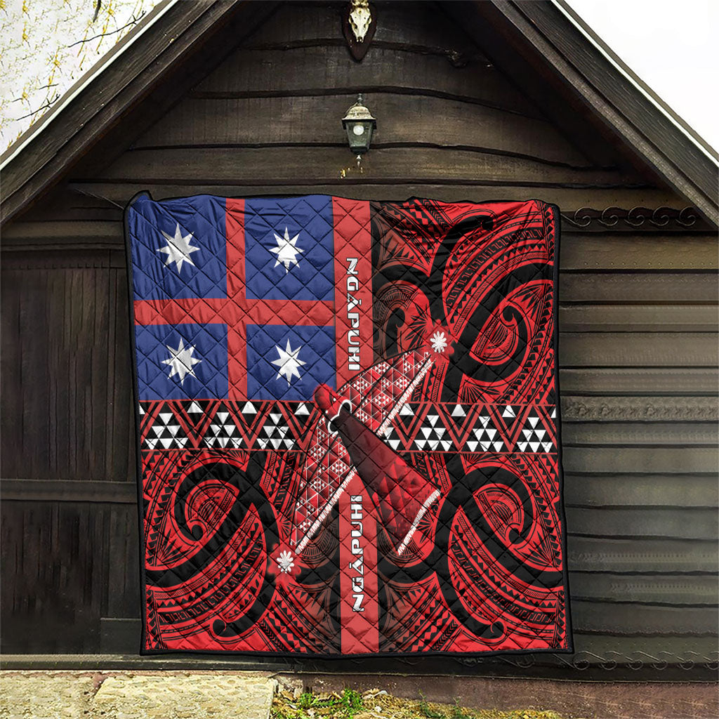 Aotearoa Iwi Ngapuhi Quilt Tuhoronuku Kite United Tribes Flag Maori Pattern LT22 - Polynesian Pride