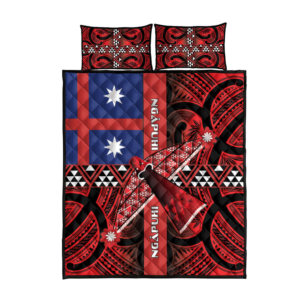 Aotearoa Iwi Ngapuhi Quilt Bed Set Tuhoronuku Kite United Tribes Flag Maori Pattern LT22 - Polynesian Pride