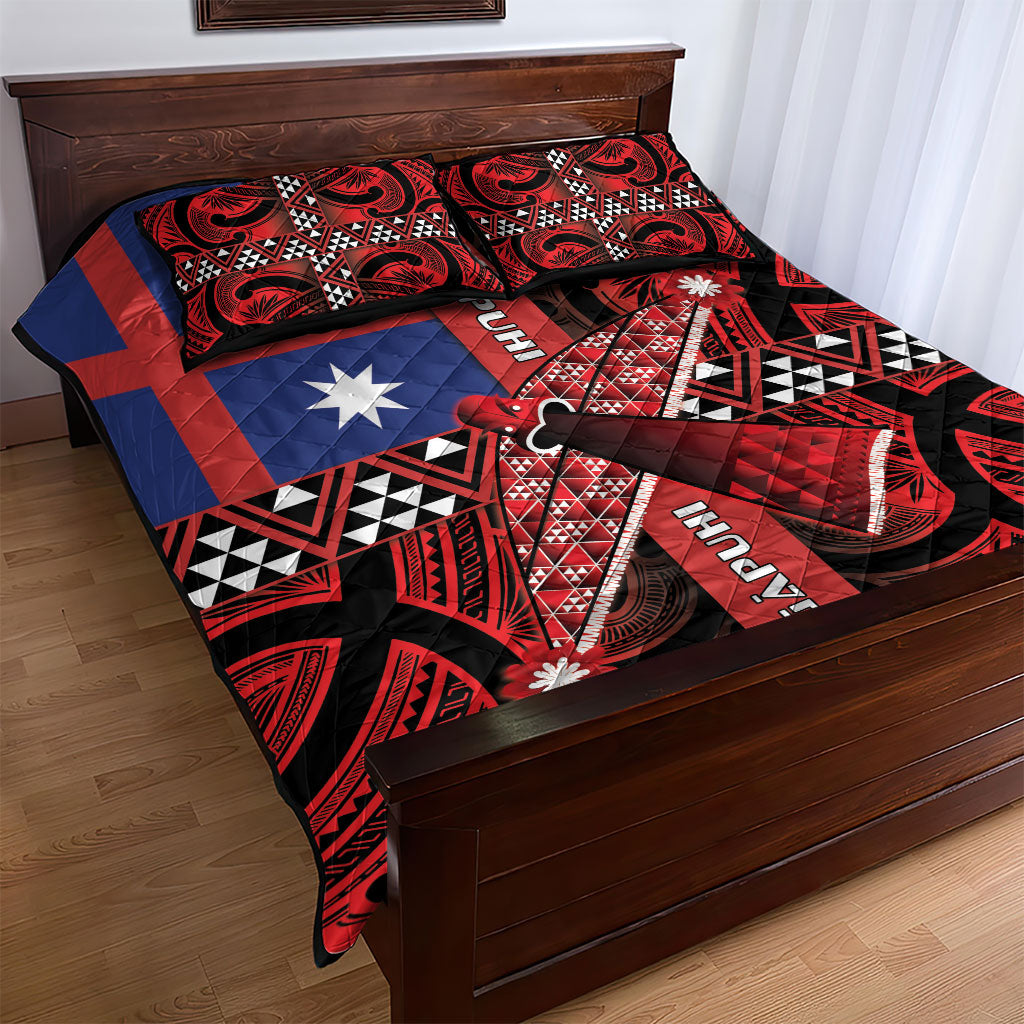 Aotearoa Iwi Ngapuhi Quilt Bed Set Tuhoronuku Kite United Tribes Flag Maori Pattern LT22 - Polynesian Pride