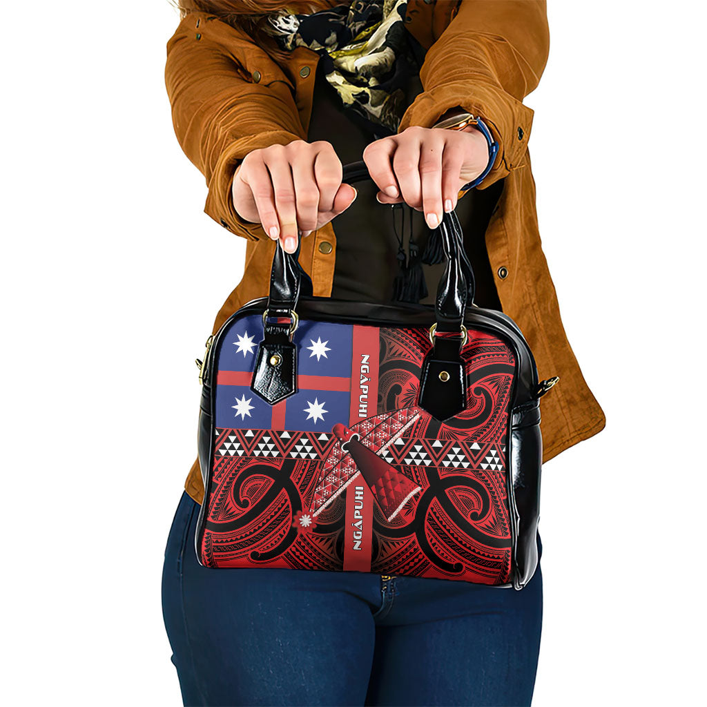 Aotearoa Iwi Ngapuhi Shoulder Handbag Tuhoronuku Kite United Tribes Flag Maori Pattern LT22 One Size Red - Polynesian Pride