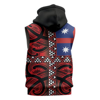 Aotearoa Iwi Ngapuhi Sleeveless Hoodie Tuhoronuku Kite United Tribes Flag Maori Pattern LT22 - Polynesian Pride