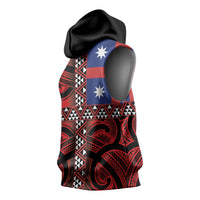 Aotearoa Iwi Ngapuhi Sleeveless Hoodie Tuhoronuku Kite United Tribes Flag Maori Pattern LT22 - Polynesian Pride