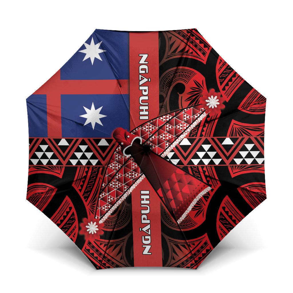 Aotearoa Iwi Ngapuhi Umbrella Tuhoronuku Kite United Tribes Flag Maori Pattern LT22 One Size Folded 11.42 inch Opened Diameter 37.4 inch Red - Polynesian Pride