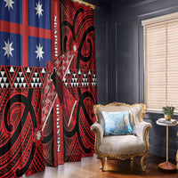 Aotearoa Iwi Ngapuhi Window Curtain Tuhoronuku Kite United Tribes Flag Maori Pattern LT22 - Polynesian Pride