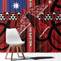 Aotearoa Iwi Ngapuhi Window Curtain Tuhoronuku Kite United Tribes Flag Maori Pattern LT22 - Polynesian Pride