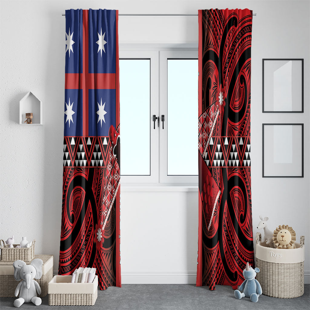 Aotearoa Iwi Ngapuhi Window Curtain Tuhoronuku Kite United Tribes Flag Maori Pattern LT22 - Polynesian Pride