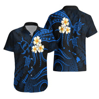 Personalised Niihau Hawaii Hawaiian Shirt Polynesian Tattoo and Pacific Plumeria Blue Vibe LT9 - Polynesian Pride
