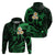 Custom Niihau Hawaii Hoodie Polynesian Tattoo and Pacific Plumeria Green Vibe LT9 - Polynesian Pride