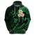 Custom Niihau Hawaii Hoodie Polynesian Tattoo and Pacific Plumeria Green Vibe LT9 - Polynesian Pride